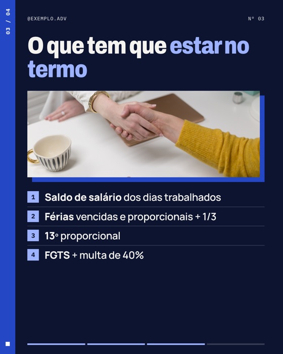 Slide 3 do carrossel de exemplo de direito